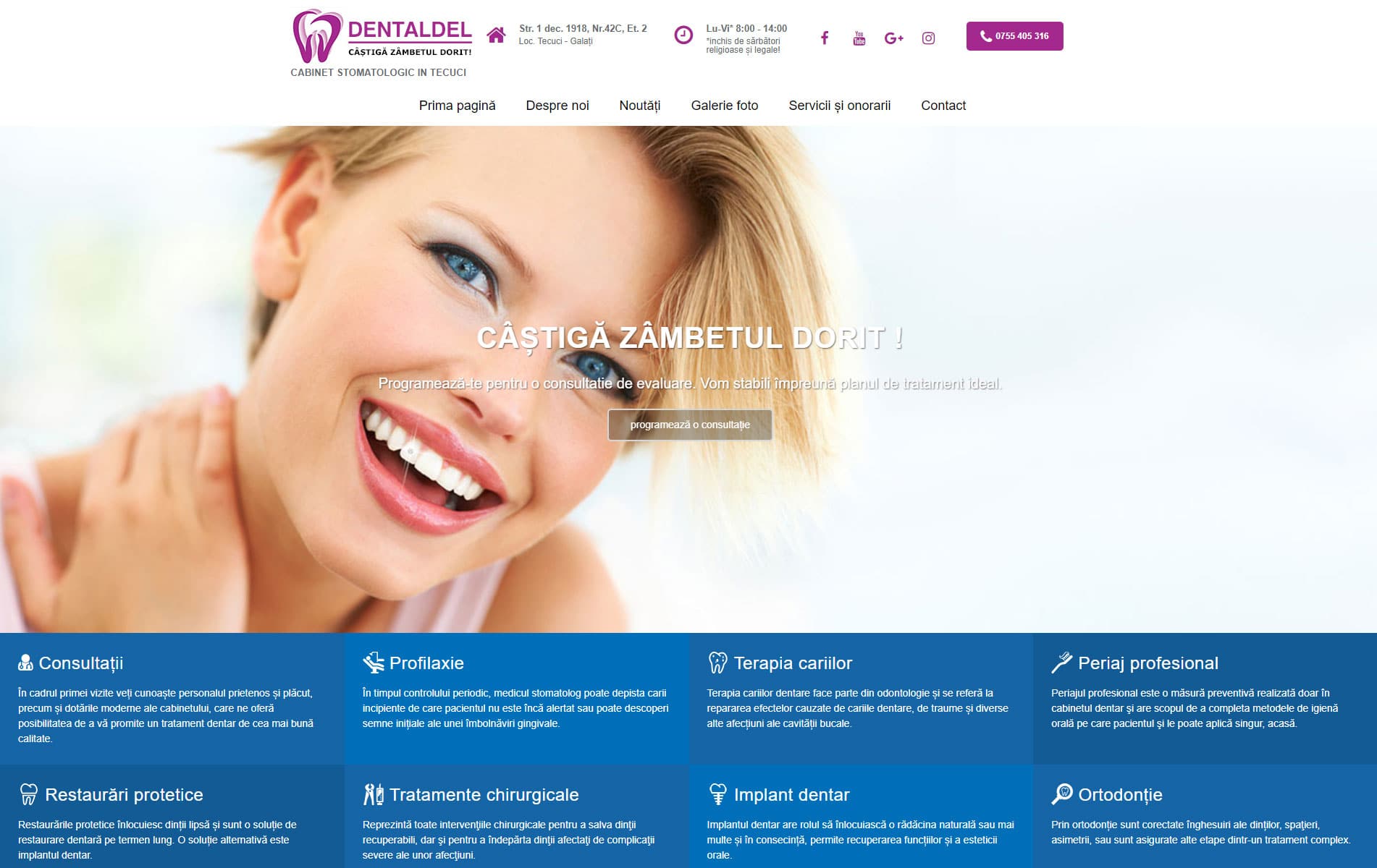 Site web cabinet stomatologic